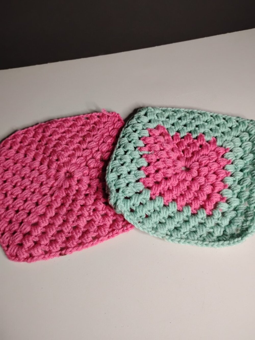 Handmade Knitted Pot Holders /Hot Plates Lot of 2